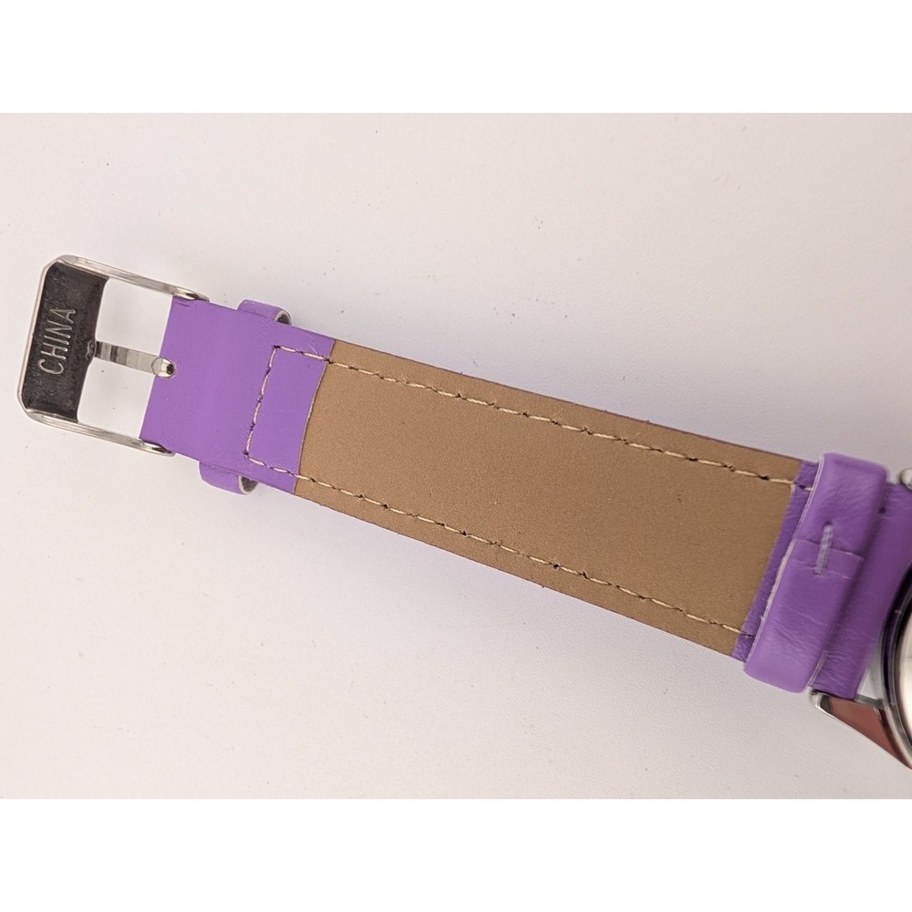Avon 2016 Pop of Color Strap Watch Women Purple 32mm Case w/ Box New Battery - Picture 4 of 12
